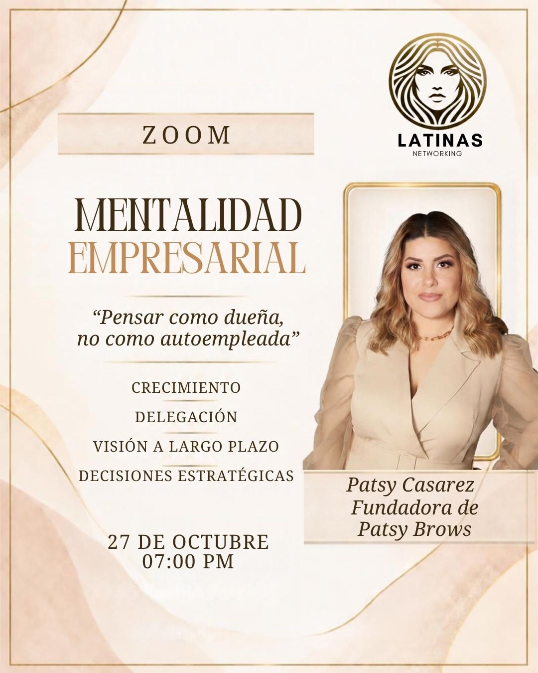 Reunión virtual Zoom con Patsy Casarez